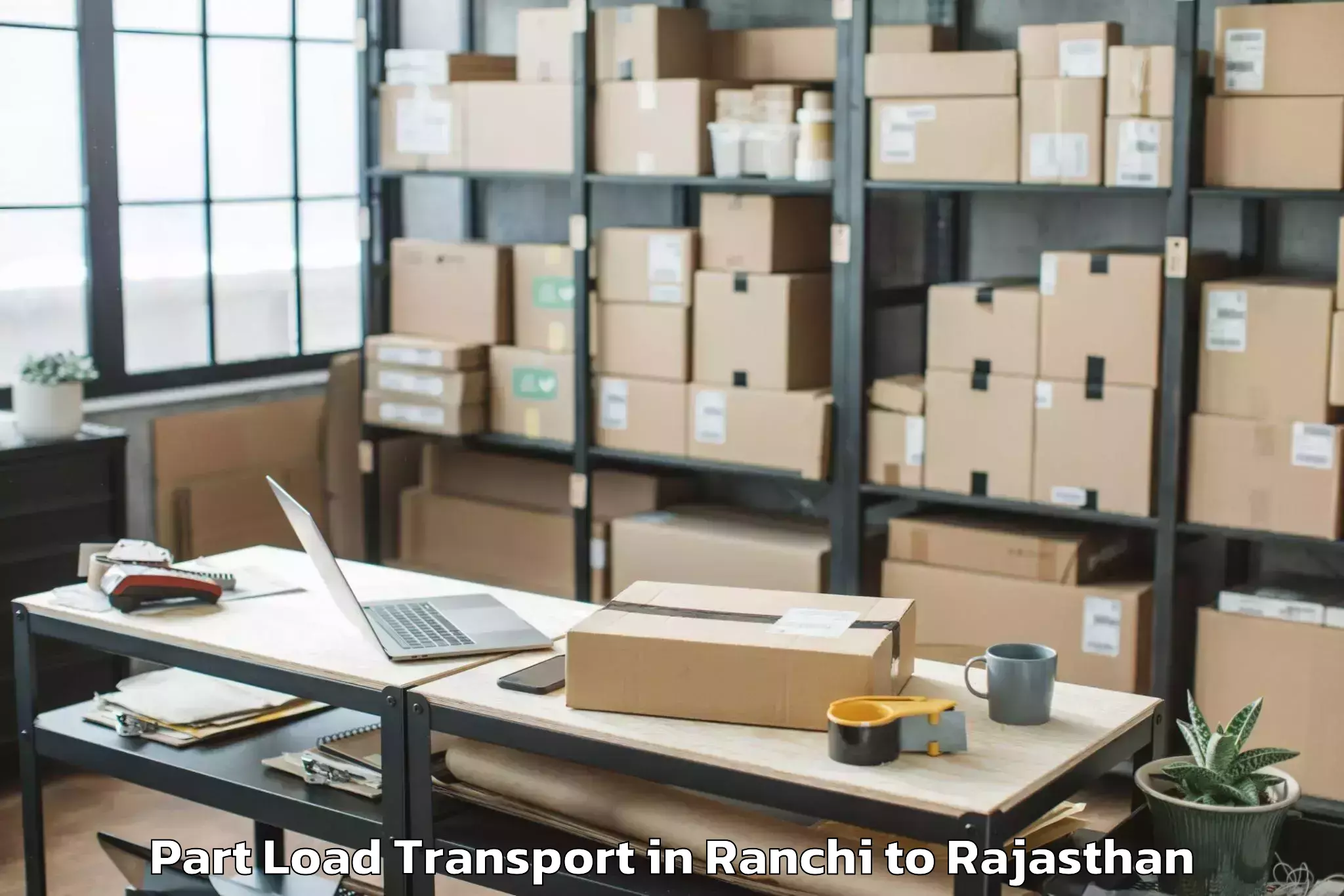 Leading Ranchi to Icfai University Jaipur Jaipur Part Load Transport Provider